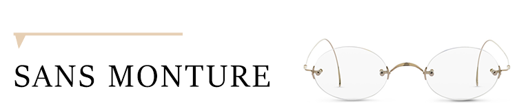 Lunettes sans cerclage, monture invisible